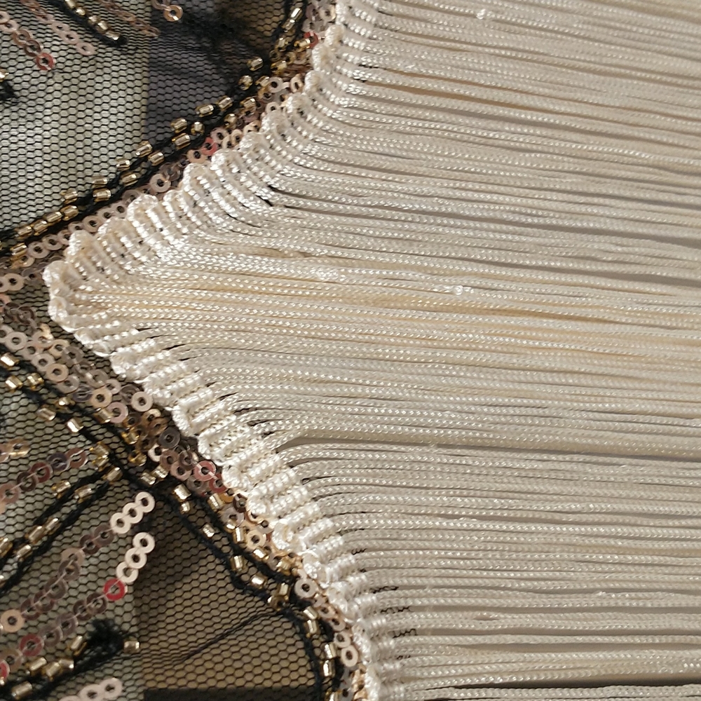 beaded fringe flapper dress